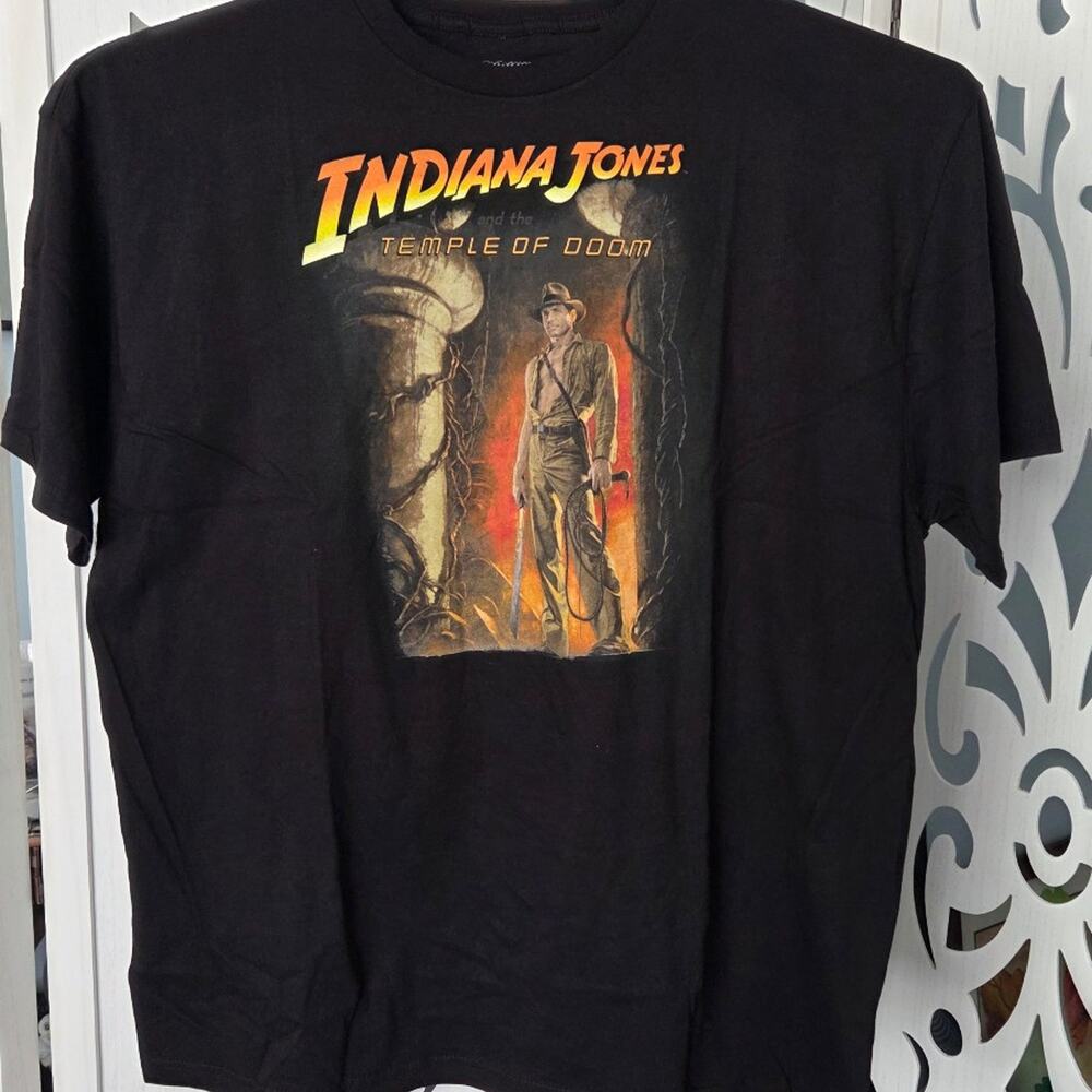 Indiana Jones Temple of Doom Graphic T Shirt XXL 100% Cotton Movie NWOT